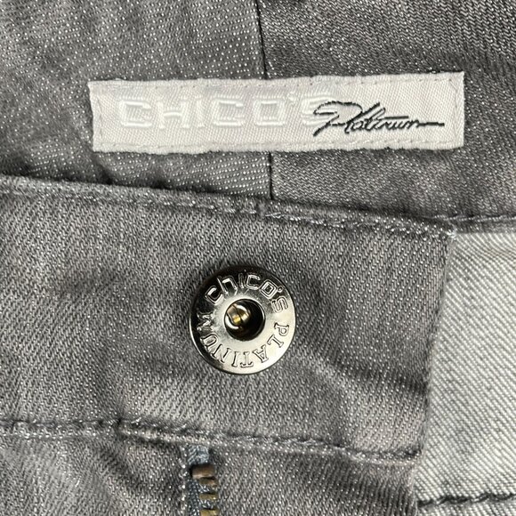 Chicos Jeans 1/M/8 Office Work Capsule Everyday Minimal Basic Comfy Classic Chic - Picture 8 of 15